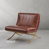 Thaddeo Vintage Leather Lounge Chair - Zonesus