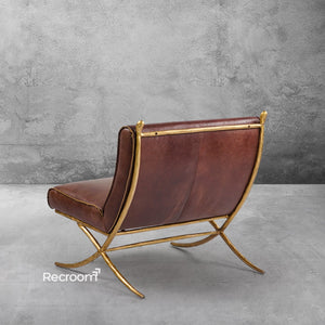 Thaddeo Vintage Leather Lounge Chair - Zonesus