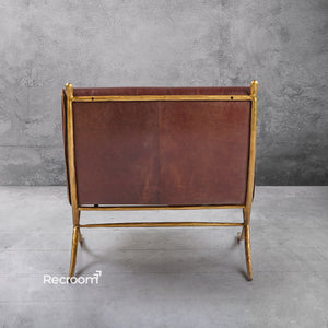 Thaddeo Vintage Leather Lounge Chair - Zonesus