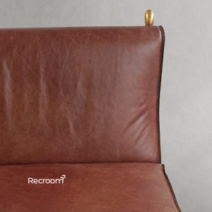 Thaddeo Vintage Leather Lounge Chair - Zonesus