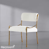 Thaddeo Retro Copper Iron Frame Armless Dining Chair - Zonesus