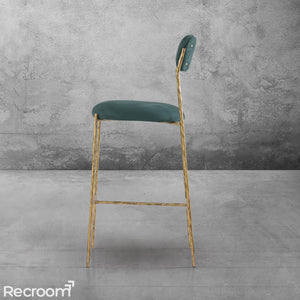 Thaddeo Green Fabric Bar Stool - Zonesus