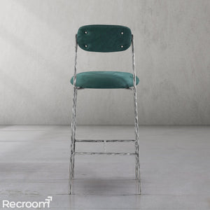Thaddeo Green Fabric Bar Stool - Zonesus