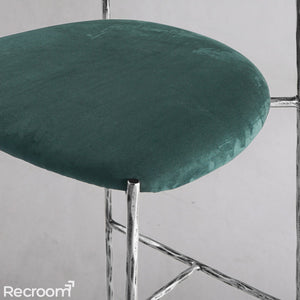 Thaddeo Green Fabric Bar Stool - Zonesus
