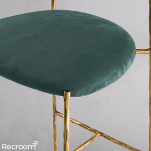 Thaddeo Green Fabric Bar Stool - Zonesus