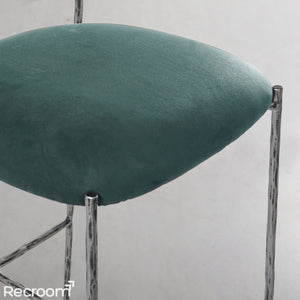 Thaddeo Green Fabric Bar Stool - Zonesus