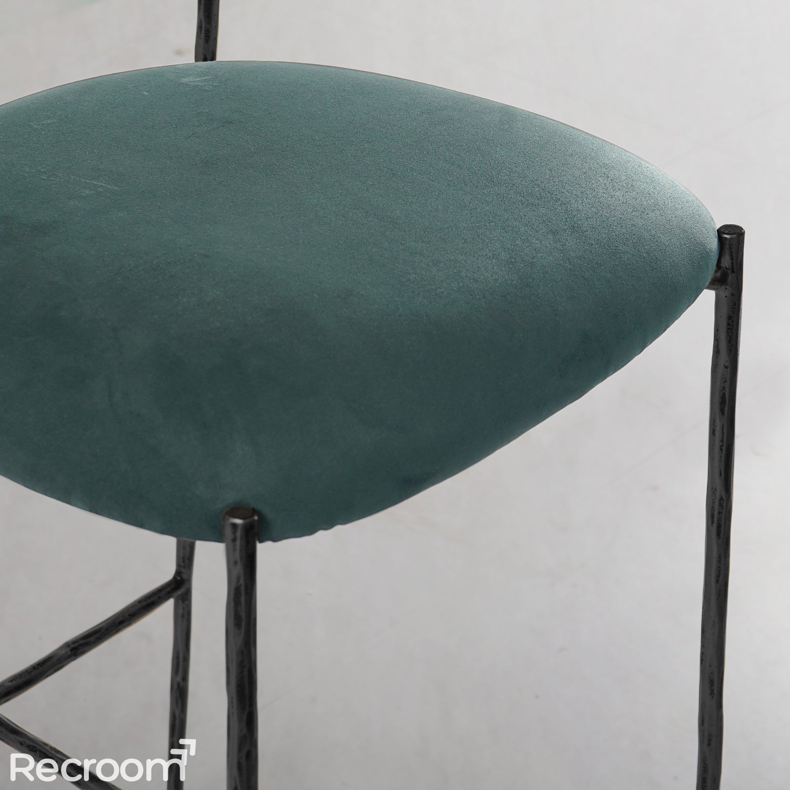 Thaddeo Green Fabric Bar Stool - Zonesus