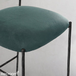 Thaddeo Green Fabric Bar Stool - Zonesus