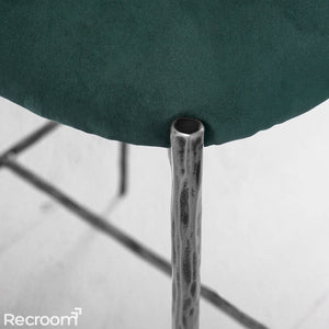 Thaddeo Green Fabric Bar Stool - Zonesus