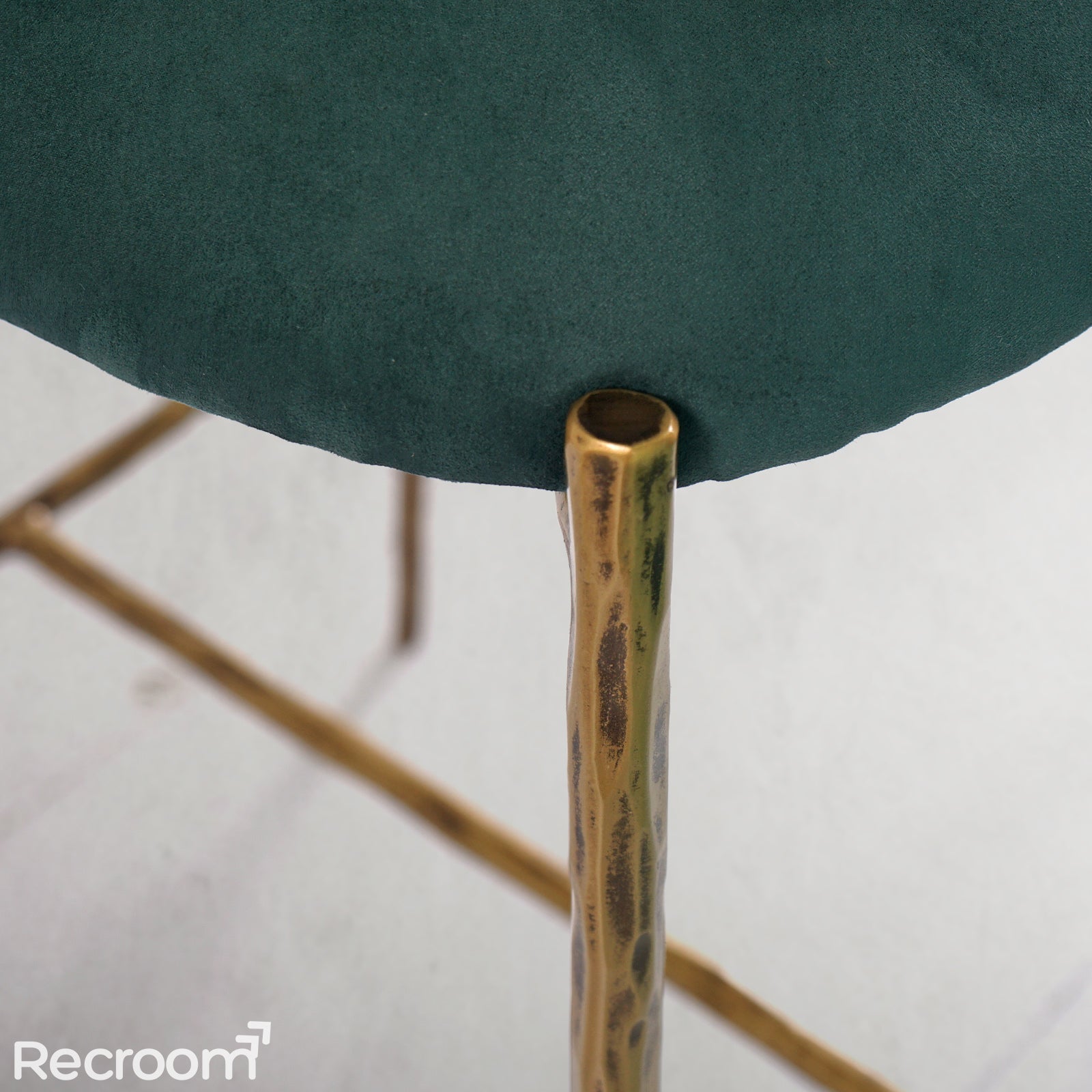 Thaddeo Green Fabric Bar Stool - Zonesus