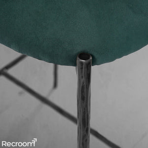 Thaddeo Green Fabric Bar Stool - Zonesus