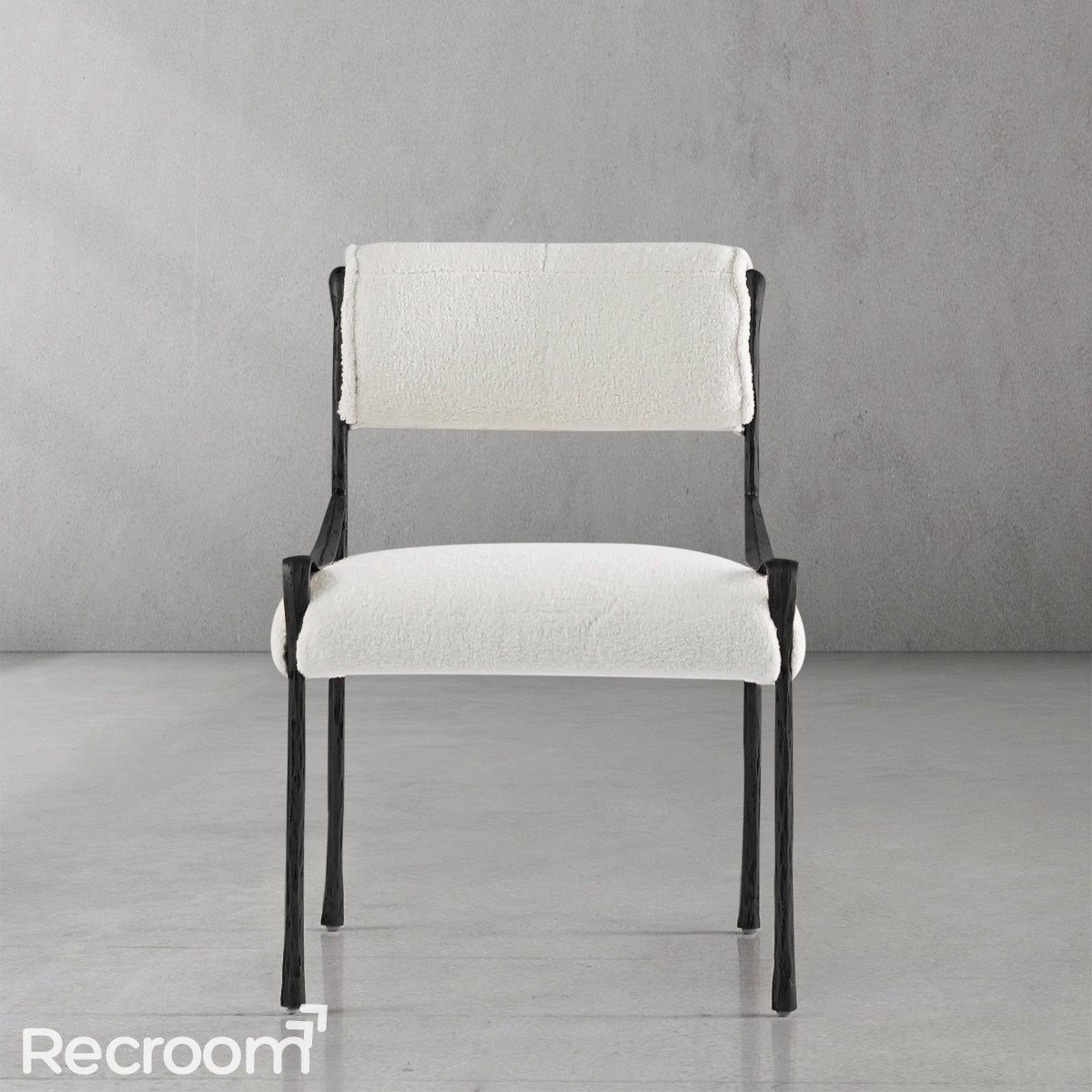 Thaddeo Retro Copper Iron Frame Armless Dining Chair - Zonesus