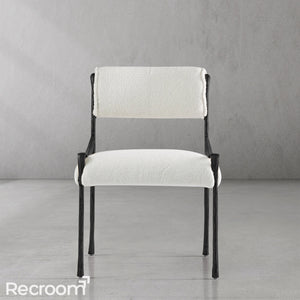 Thaddeo Retro Copper Iron Frame Armless Dining Chair - Zonesus