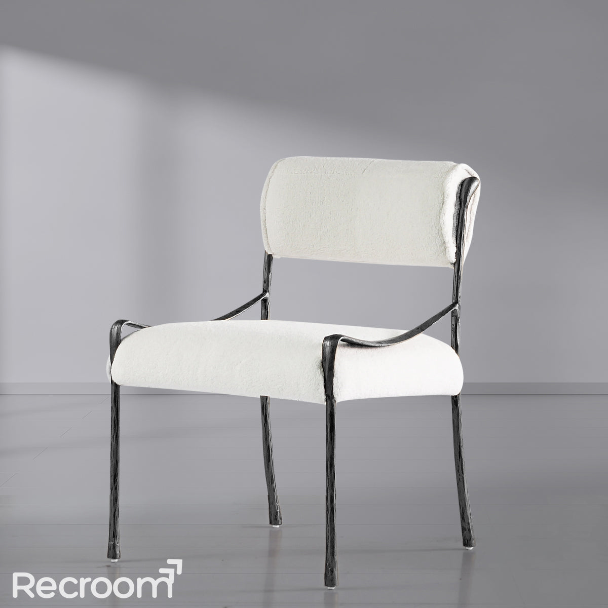 Thaddeo Retro Copper Iron Frame Armless Dining Chair - Zonesus