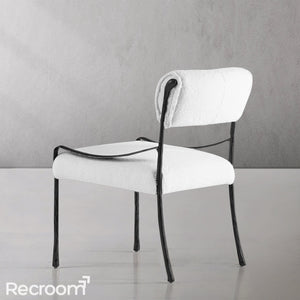 Thaddeo Retro Copper Iron Frame Armless Dining Chair - Zonesus