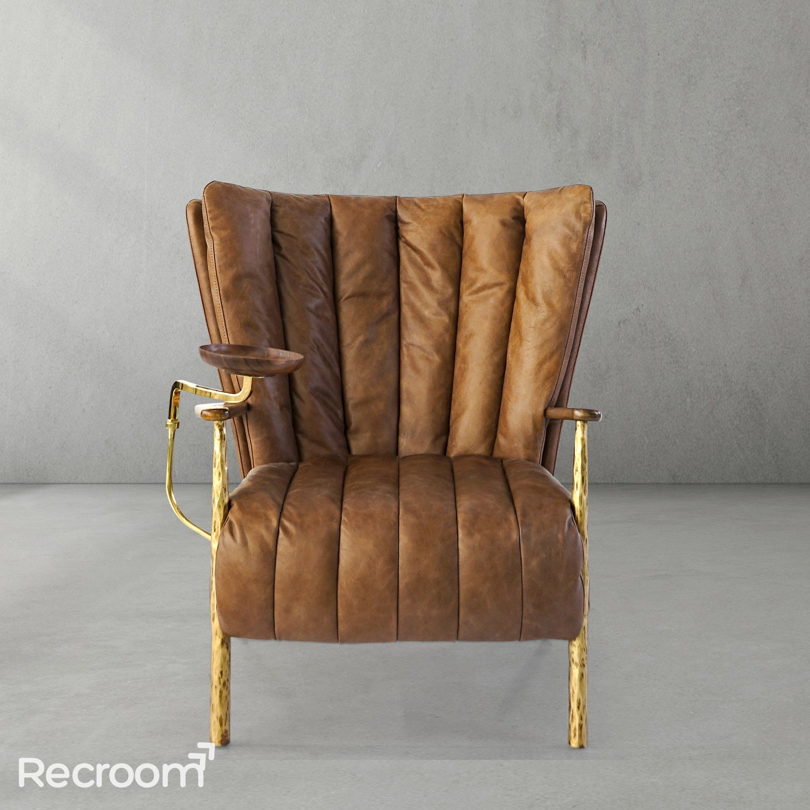 Thaddeo Vintage Leather Armchair Cigar Chair - Zonesus