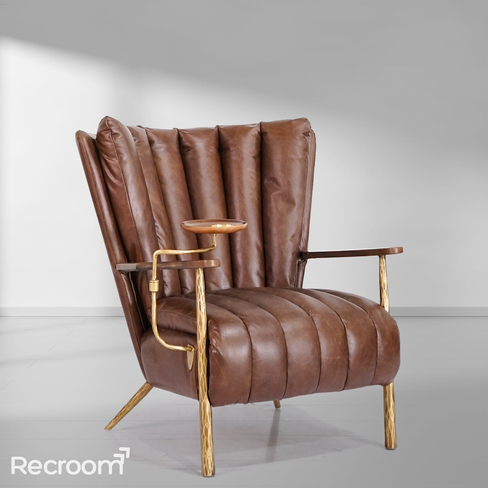 Thaddeo Vintage Leather Armchair Cigar Chair - Zonesus