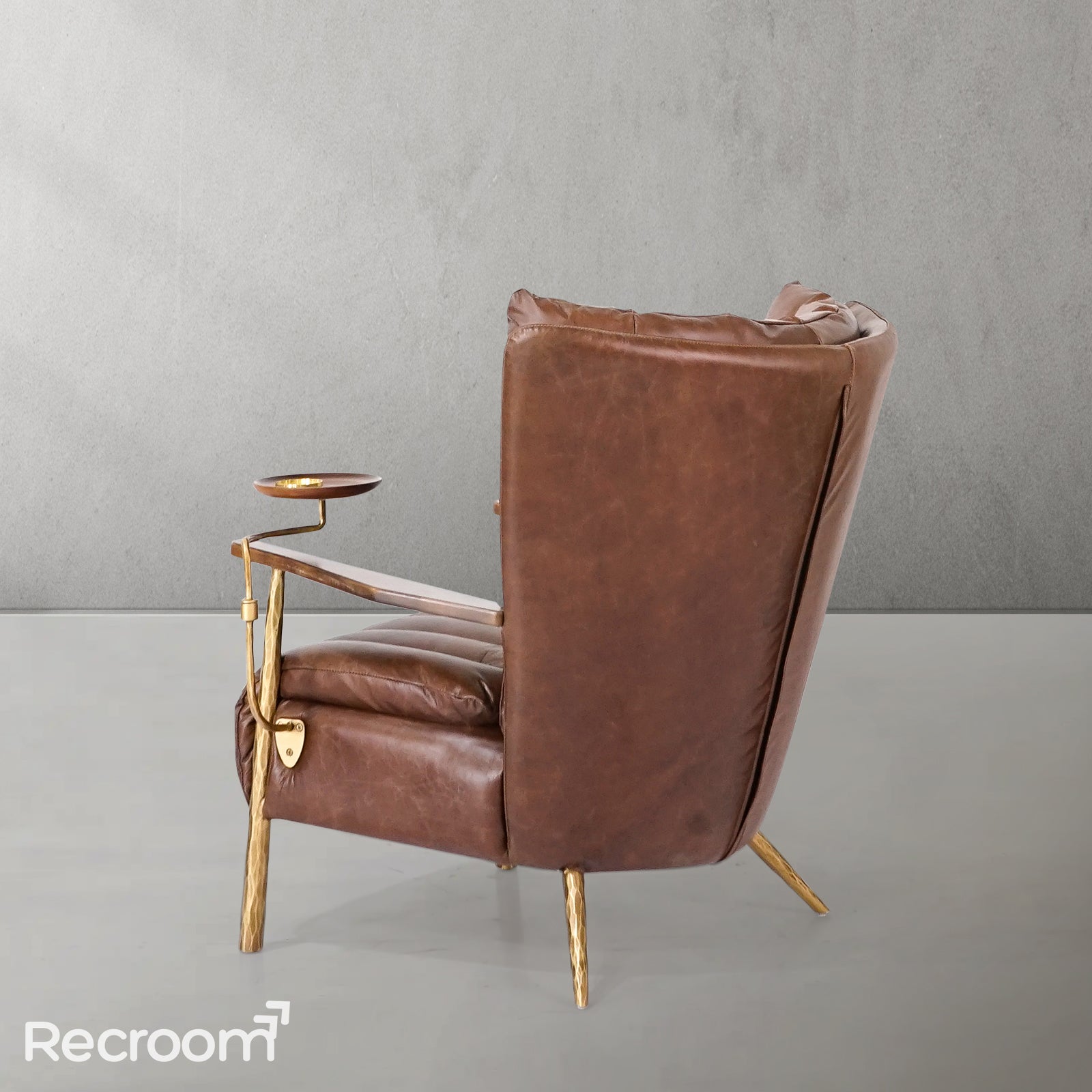 Thaddeo Vintage Leather Armchair Cigar Chair - Zonesus