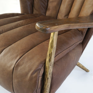 Thaddeo Vintage Leather Armchair Cigar Chair - Zonesus