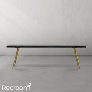 Thaddeo Vintage Style Metal Frame Dining Table - Zonesus