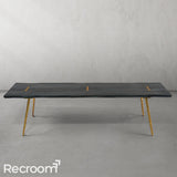Thaddeo Vintage Style Metal Frame Dining Table - Zonesus