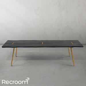 Thaddeo Vintage Style Metal Frame Dining Table - Zonesus
