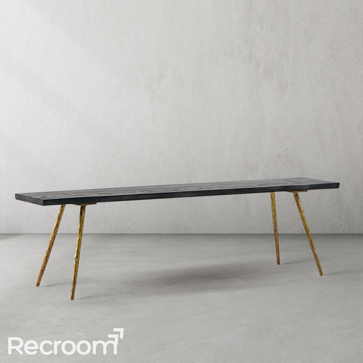Thaddeo Vintage Style Metal Frame Dining Table - Zonesus
