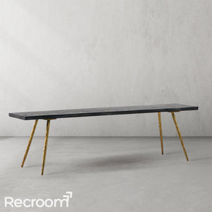 Thaddeo Vintage Style Metal Frame Dining Table - Zonesus