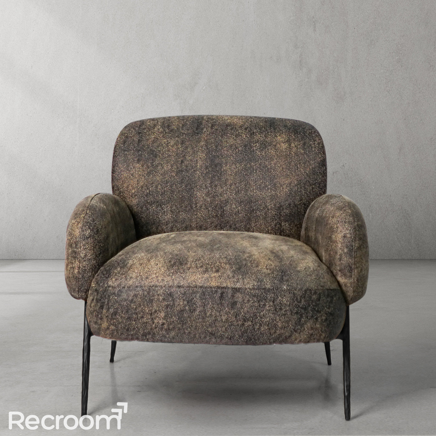 Thaddeo Vintage Pearl Grain Cowhide Lounge Chair - Zonesus