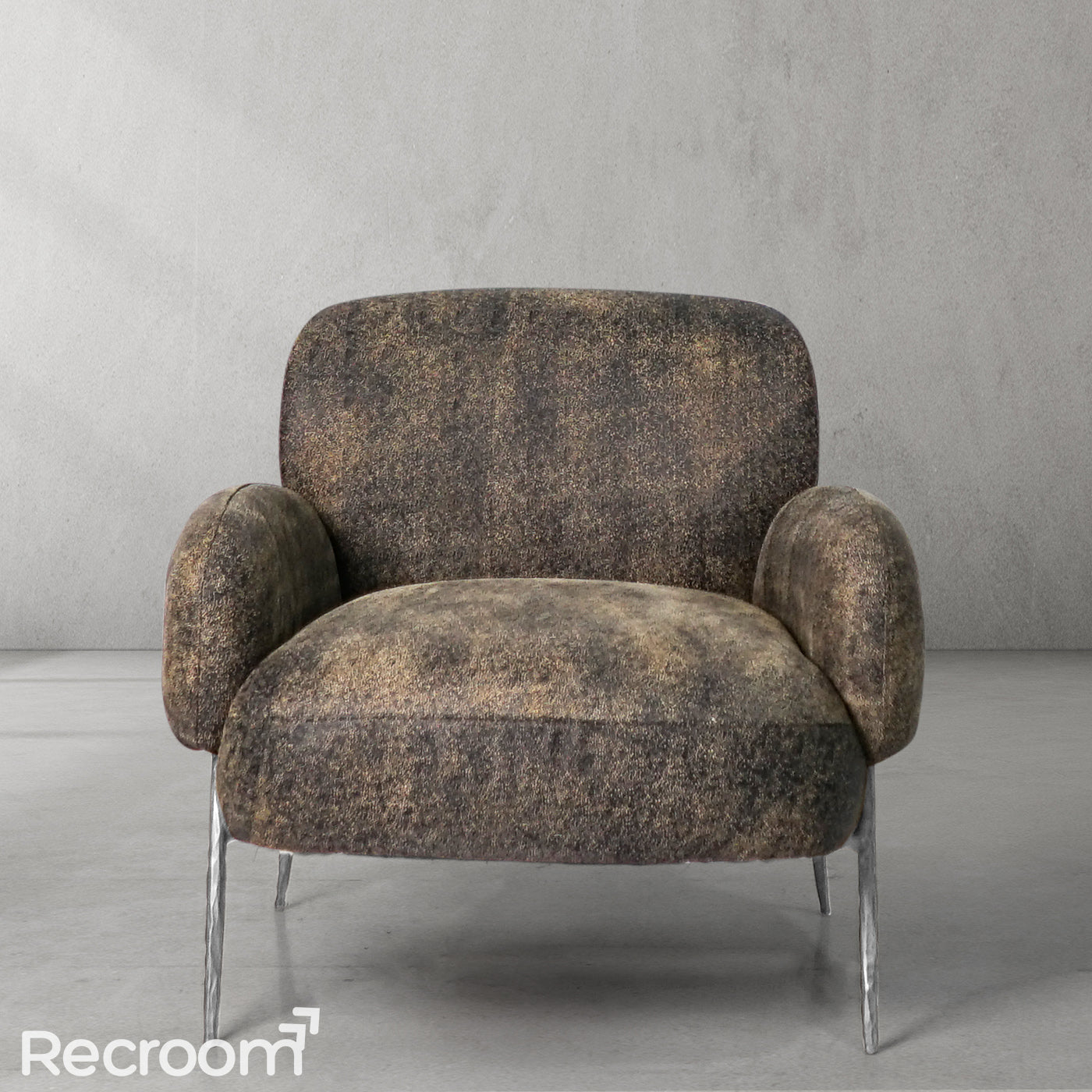 Thaddeo Vintage Pearl Grain Cowhide Lounge Chair - Zonesus