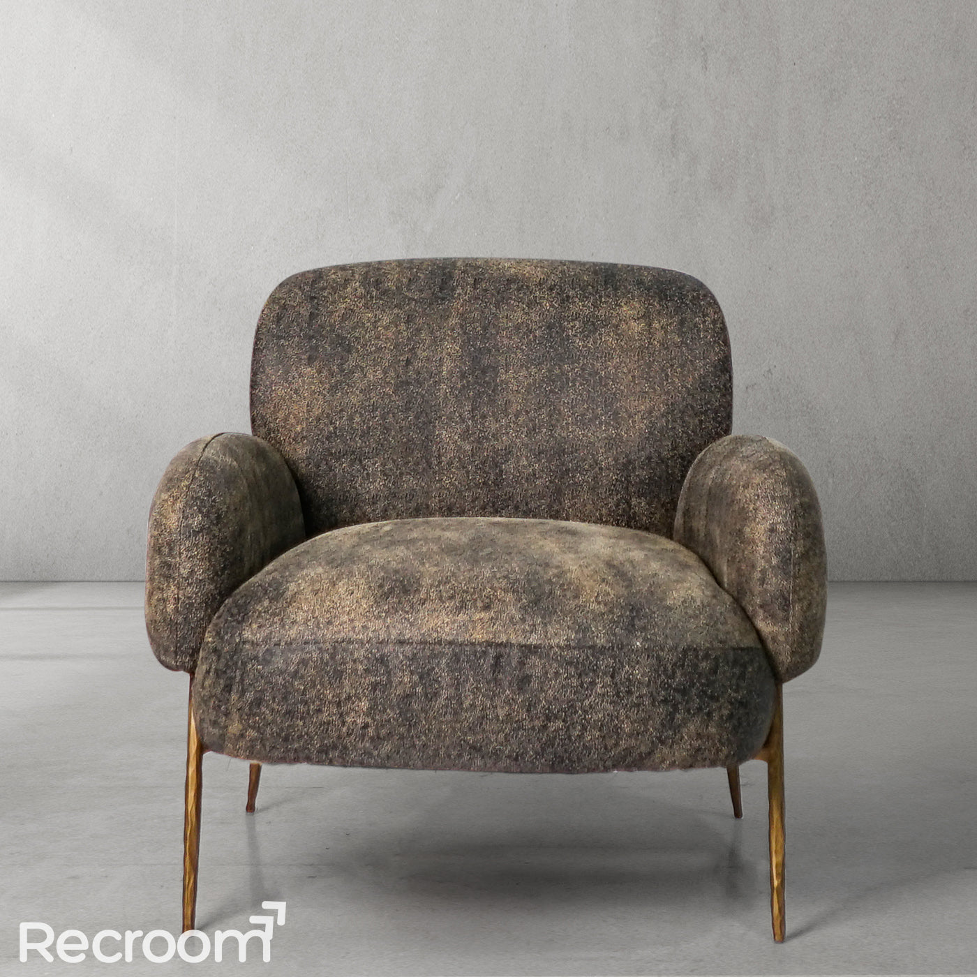 Thaddeo Vintage Pearl Grain Cowhide Lounge Chair - Zonesus