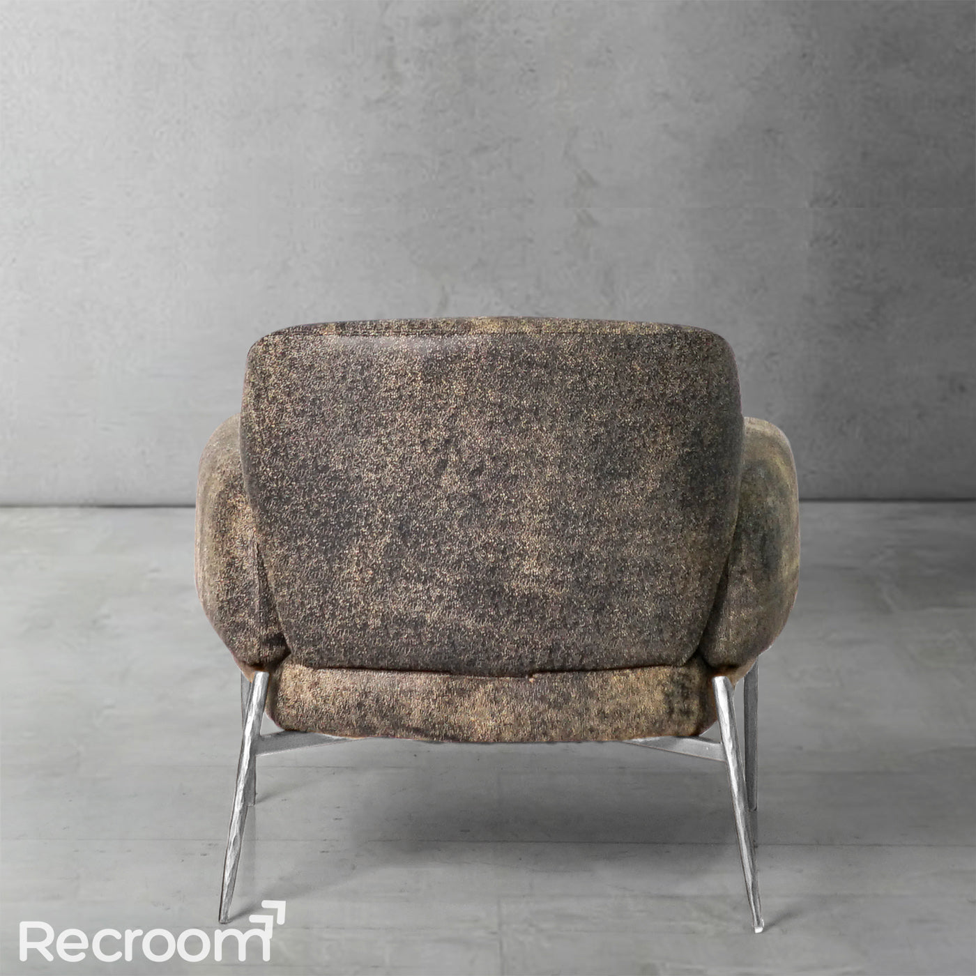 Thaddeo Vintage Pearl Grain Cowhide Lounge Chair - Zonesus