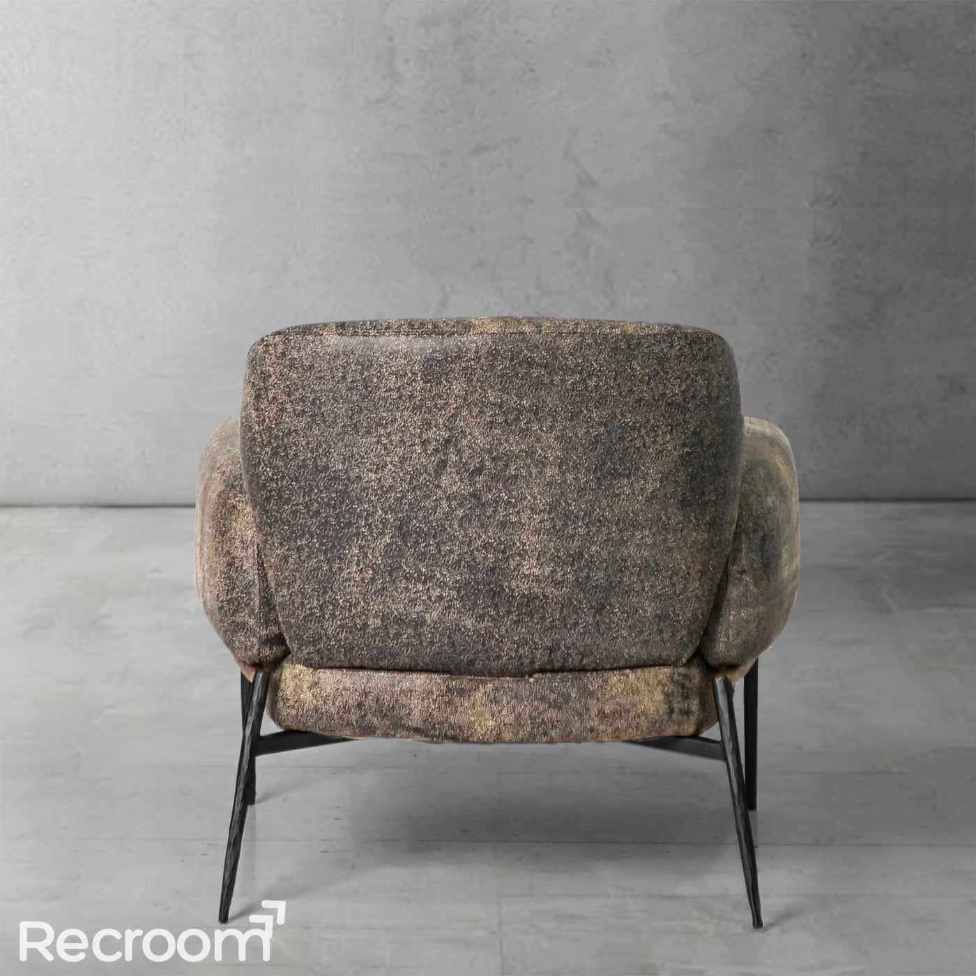 Thaddeo Vintage Pearl Grain Cowhide Lounge Chair - Zonesus