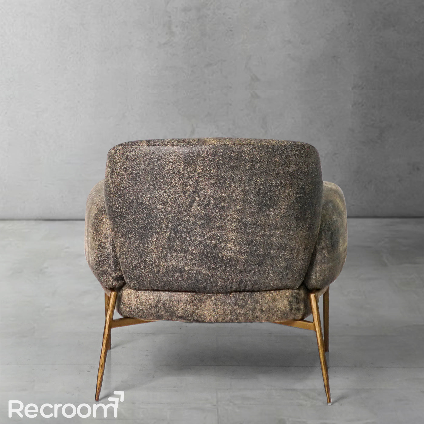 Thaddeo Vintage Pearl Grain Cowhide Lounge Chair - Zonesus