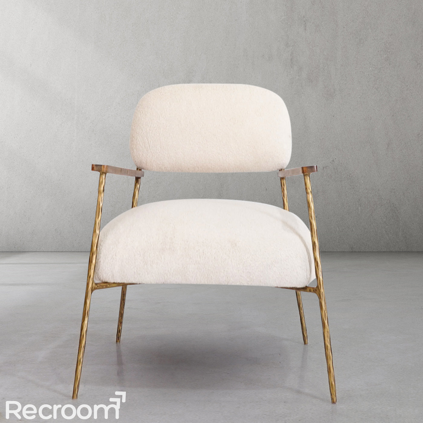 Thaddeo White Pure Wood Handrail Chair - Zonesus