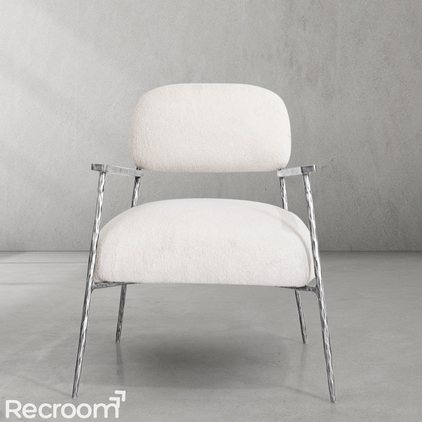 Thaddeo White Pure Wood Handrail Chair - Zonesus