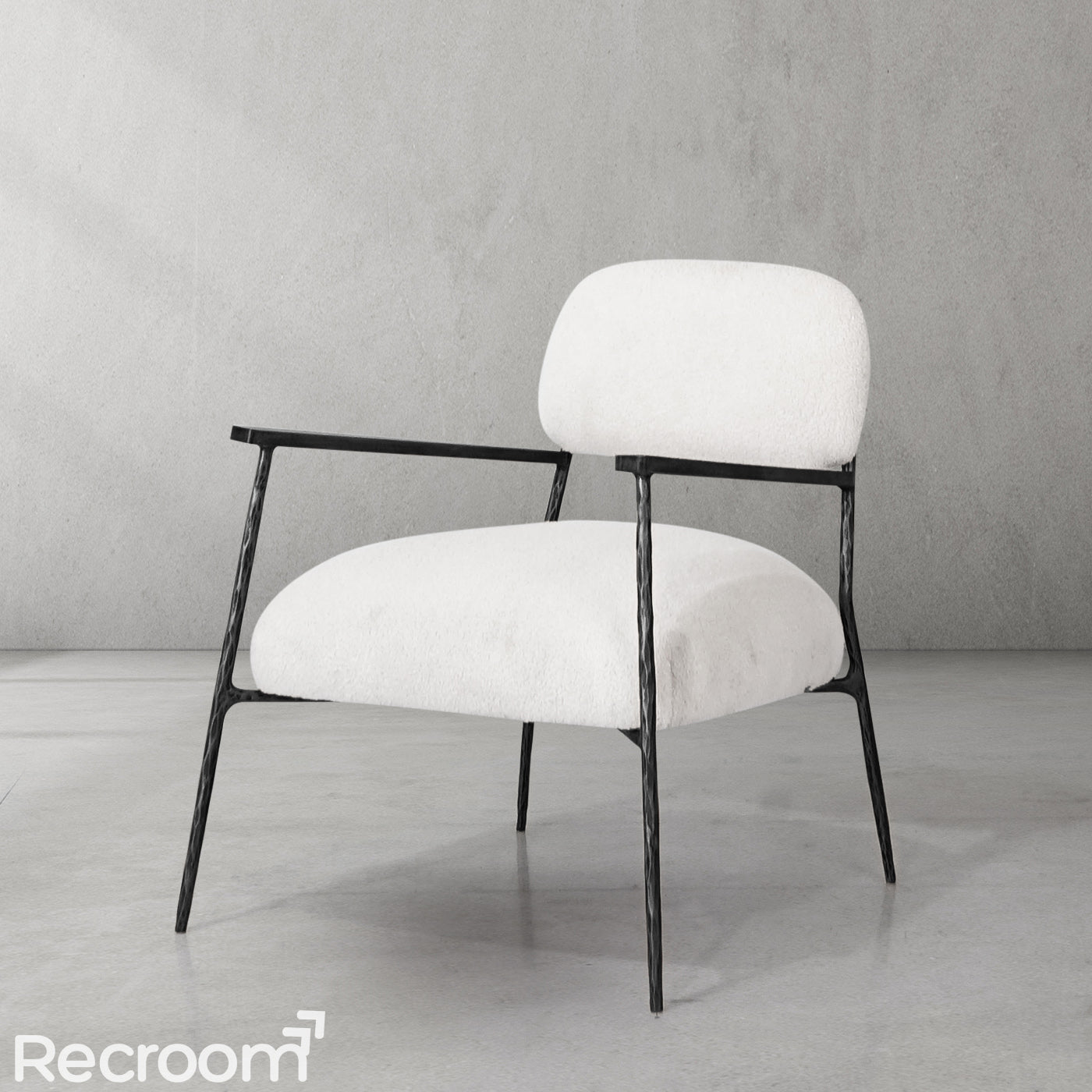Thaddeo White Pure Wood Handrail Chair - Zonesus