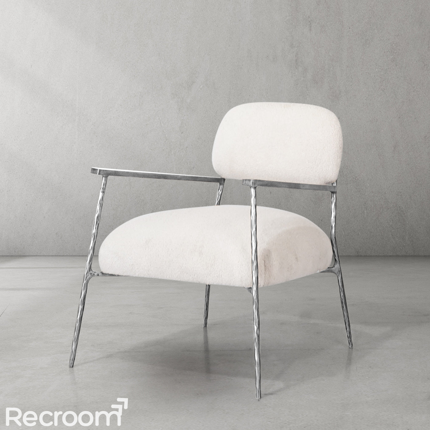 Thaddeo White Pure Wood Handrail Chair - Zonesus