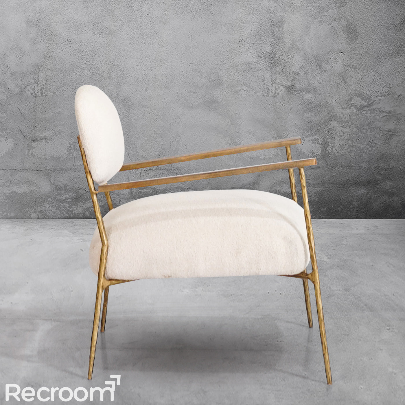 Thaddeo White Pure Wood Handrail Chair - Zonesus