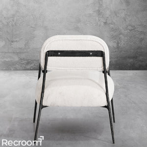 Thaddeo White Pure Wood Handrail Chair - Zonesus