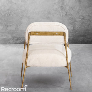 Thaddeo White Pure Wood Handrail Chair - Zonesus