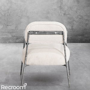 Thaddeo White Pure Wood Handrail Chair - Zonesus