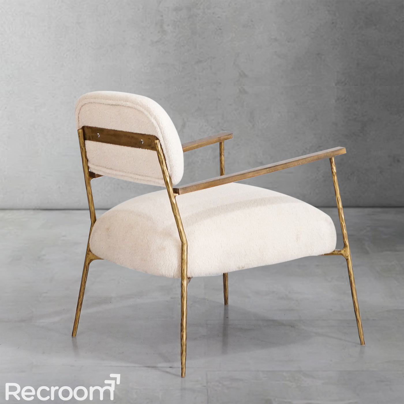 Thaddeo White Pure Wood Handrail Chair - Zonesus