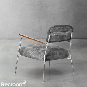 Thaddeo White Pure Wood Handrail Chair - Zonesus