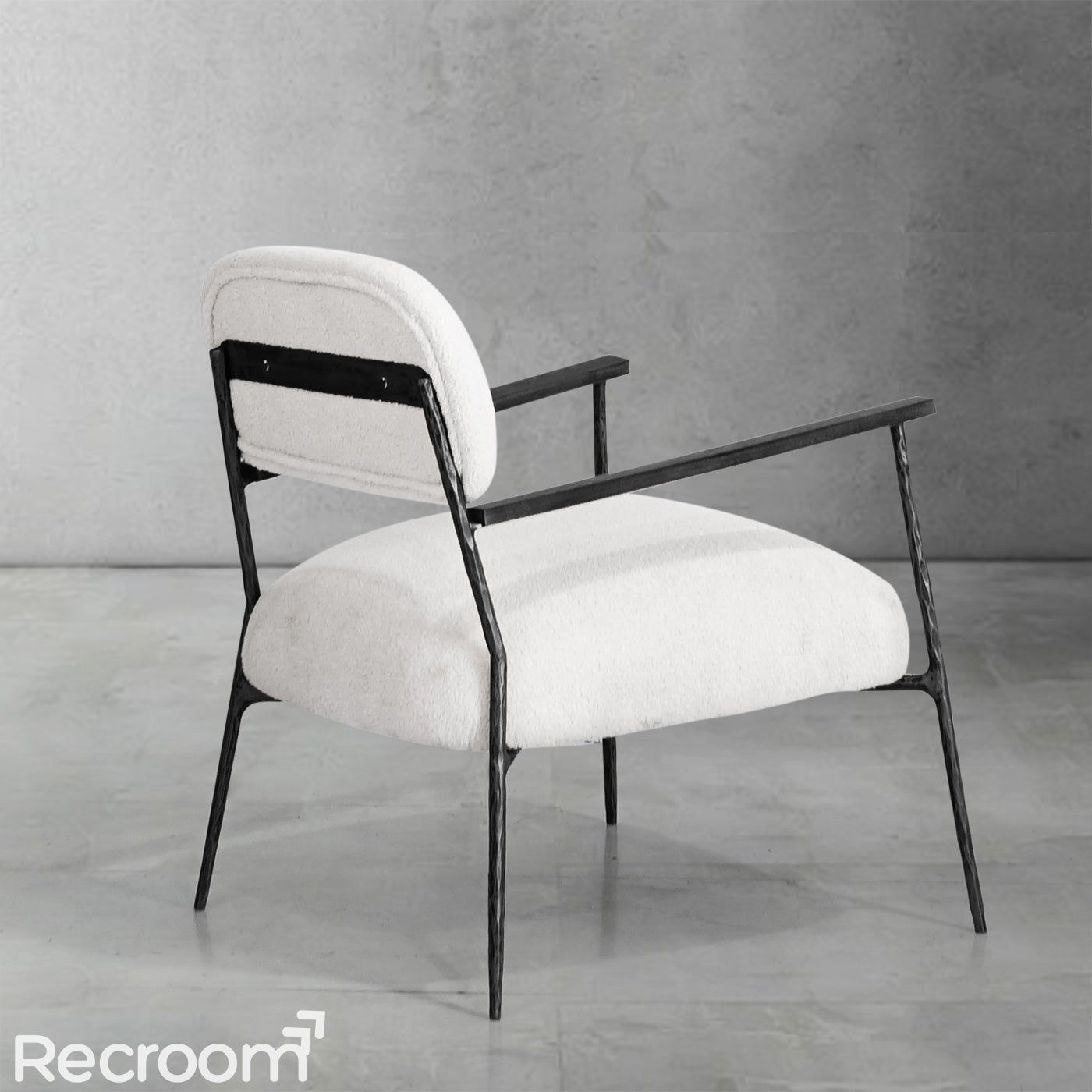 Thaddeo White Pure Wood Handrail Chair - Zonesus