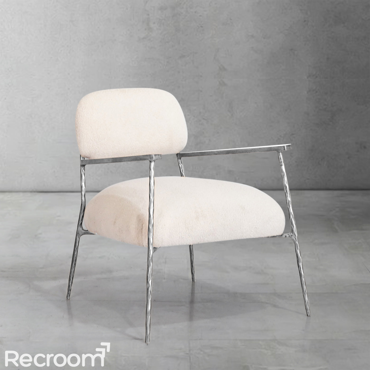 Thaddeo White Pure Wood Handrail Chair - Zonesus