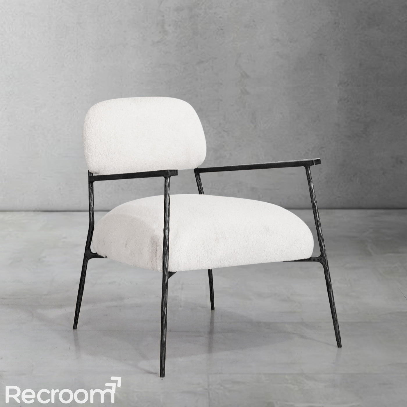 Thaddeo White Pure Wood Handrail Chair - Zonesus
