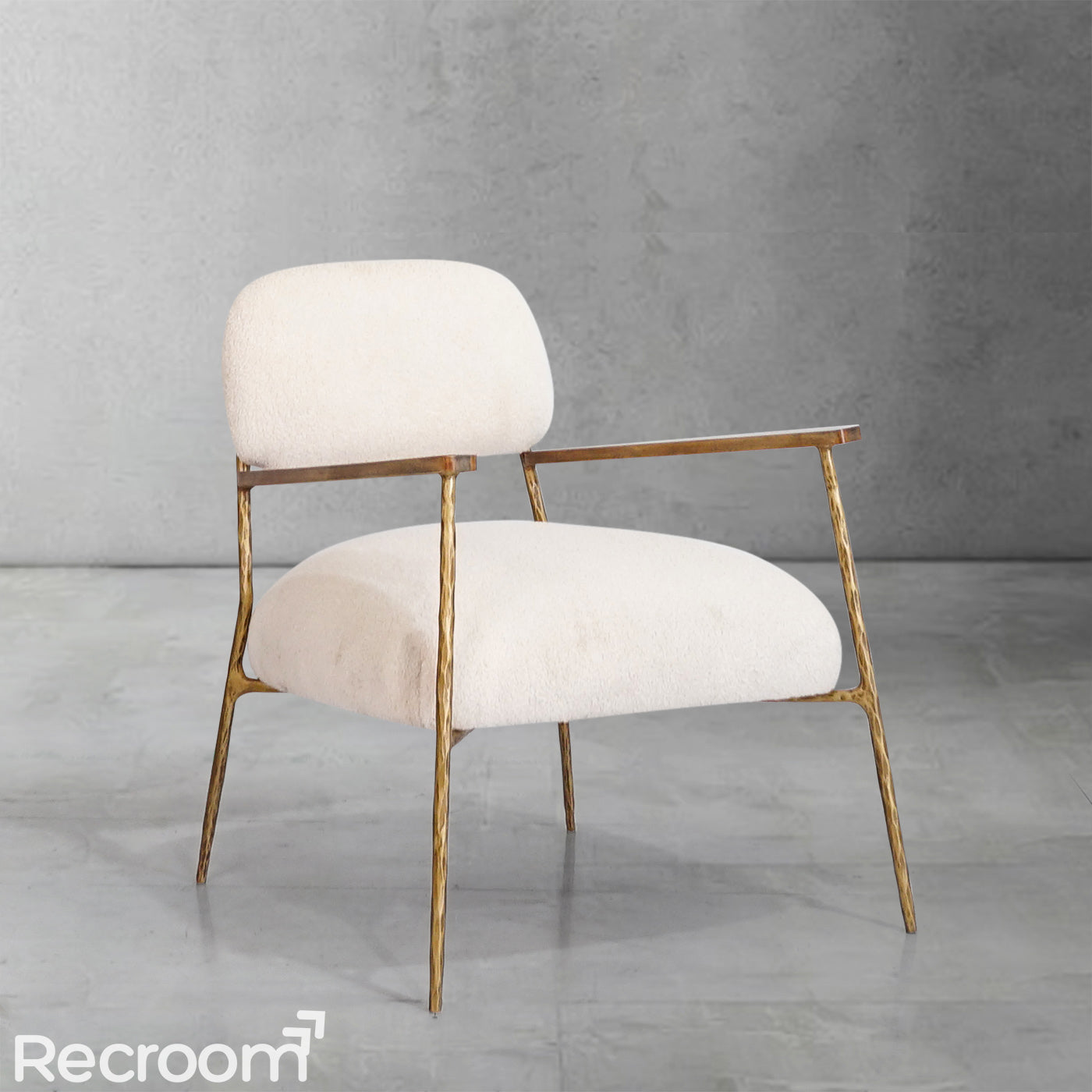 Thaddeo White Pure Wood Handrail Chair - Zonesus