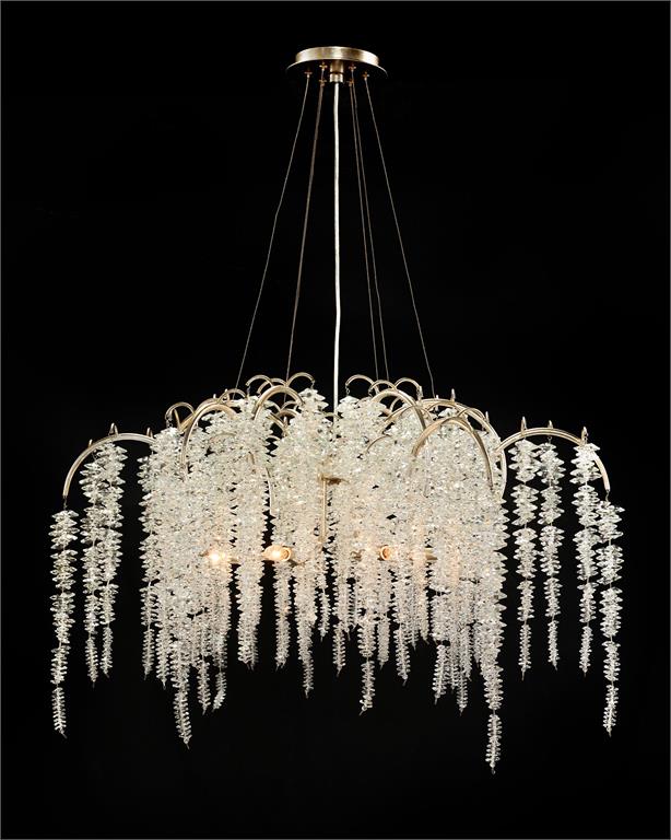 Cascading Crystal Six-Light Chandelier - Zonesus