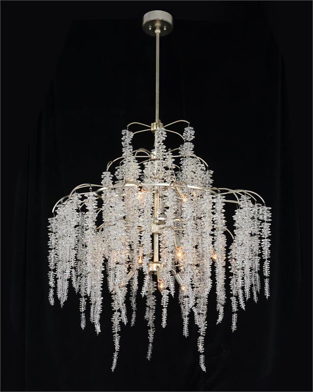 Cascading Crystal Twelve-Light Chandelier - Zonesus